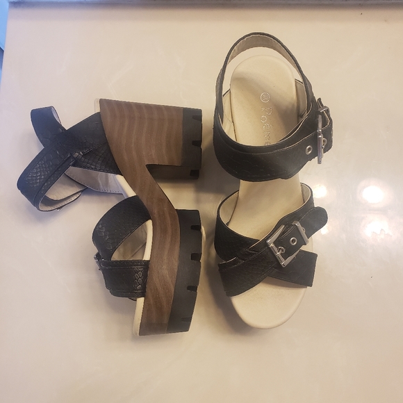 Poeme strap chunky platform heels size 38 - Picture 8 of 14